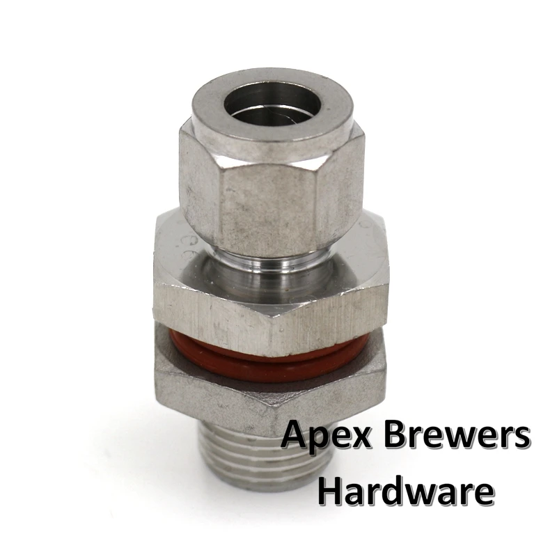 Герм катушки сварная перегородки для 1/2 &quotod. Трубки &quotМужской BSPT x 1/2&quot сжатия