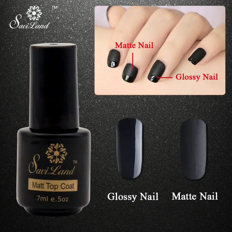 Saviland Finish Top Coat гель матовый лак для ногтей верхний слой УФ Дизайн без протирания