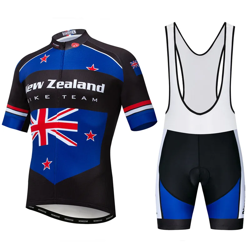 New Zealand (Bib) Weimostar Poland, Бразильская команда, комплект из Джерси для велоспорта, летняя одежда для велоспорта, одежда для велосипеда, Roupa - Цвет: New Zealand (Bib)