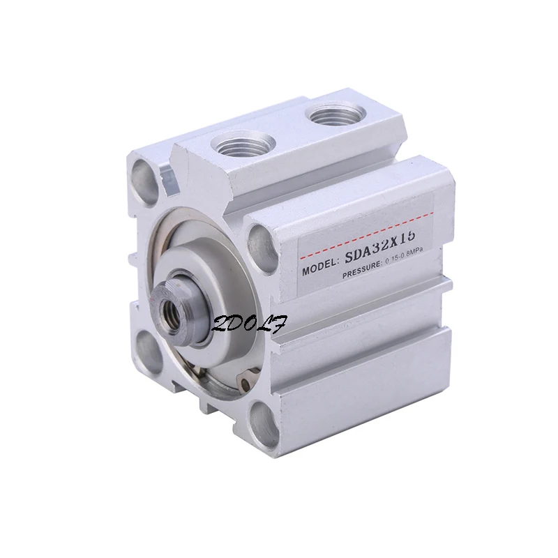 SDA40 40mm Bore 10/15/20/25 Thin Type Double Acting Aluminum Pneumatic Compact Cylinder | Обустройство дома