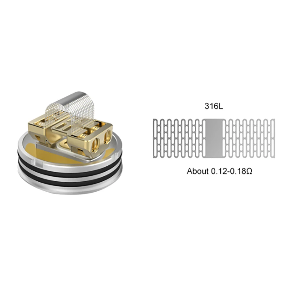 Оригинальный бак Vapefly Mesh Plus RDA для электронной сигареты 25 мм с Двойным Зажимом