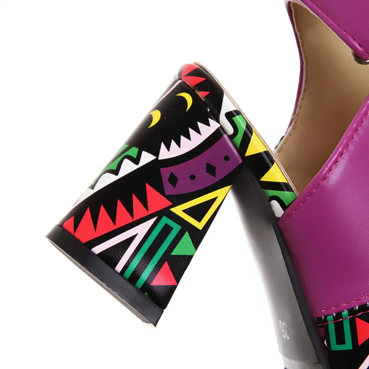 

2019 New Shoes Women Sandals Large Size 34-43 Print Brand Shoes Woman Classics High Hoof Heels Summer Women's Gladiator Sandals