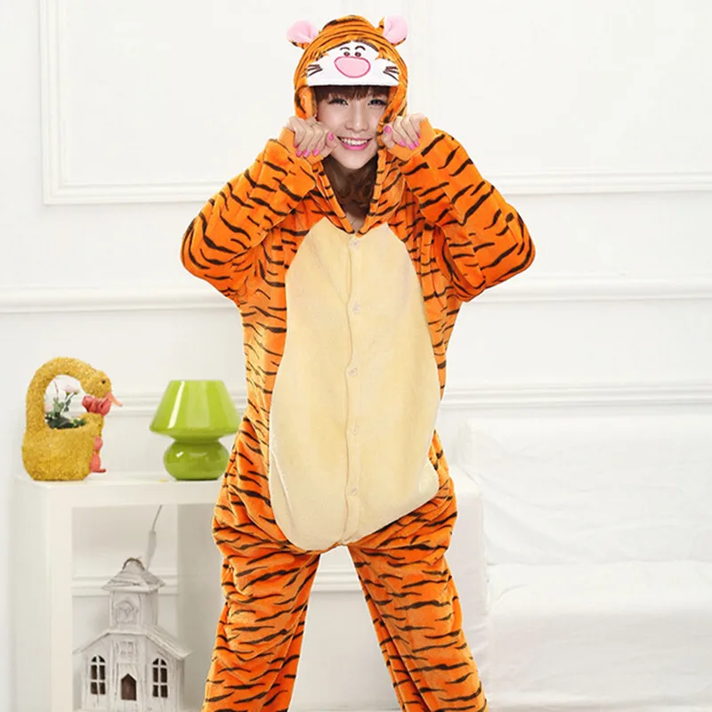 Tigger Pajamas Jumpsuit Pyjamas Adults Women Strong Animal Costume Diffrent Party Cute Sleepsuit For Adult Children |