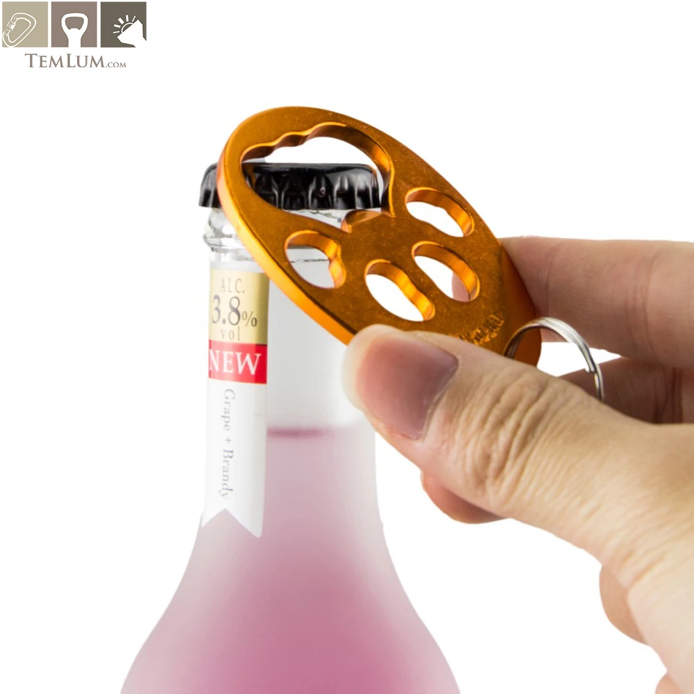 

TEMLUM 1 PCS Bottle Opener Keychains Aluminum Alloy Beer Opener can Personalized Logo Key Openers Wedding GIfts