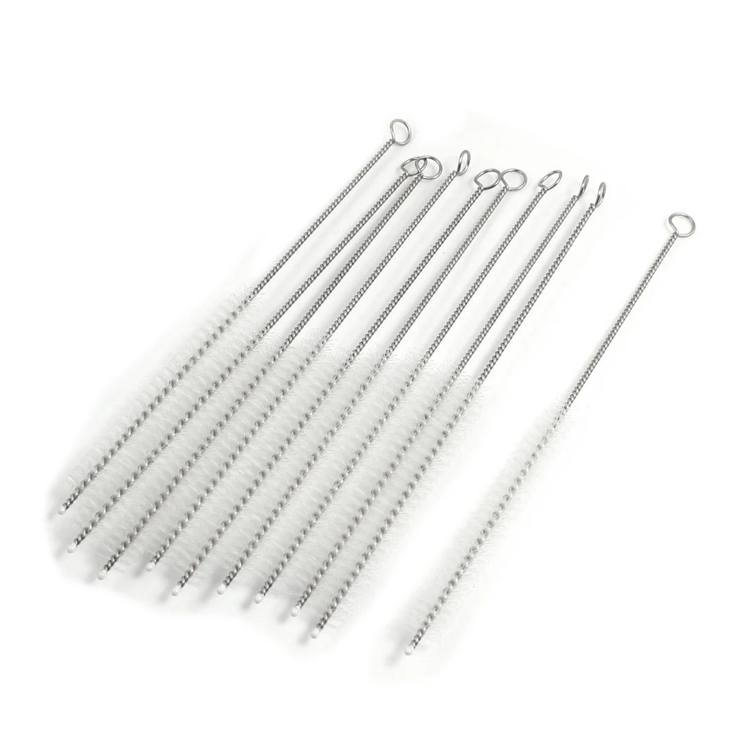 

SOSW-10 Pcs 10mm Dia Chemistry Test Tube Bottle Washing Brush Tool White