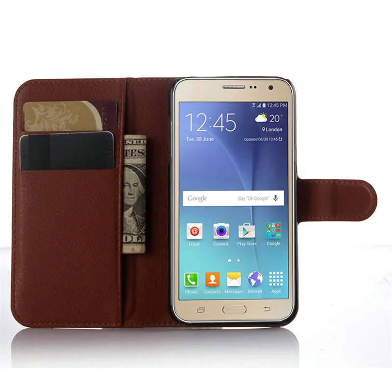 Кожаный чехол-книжка для Samsung Galaxy J3 J300 6 2016 Duos J320 5 дюймов задняя крышка корпус