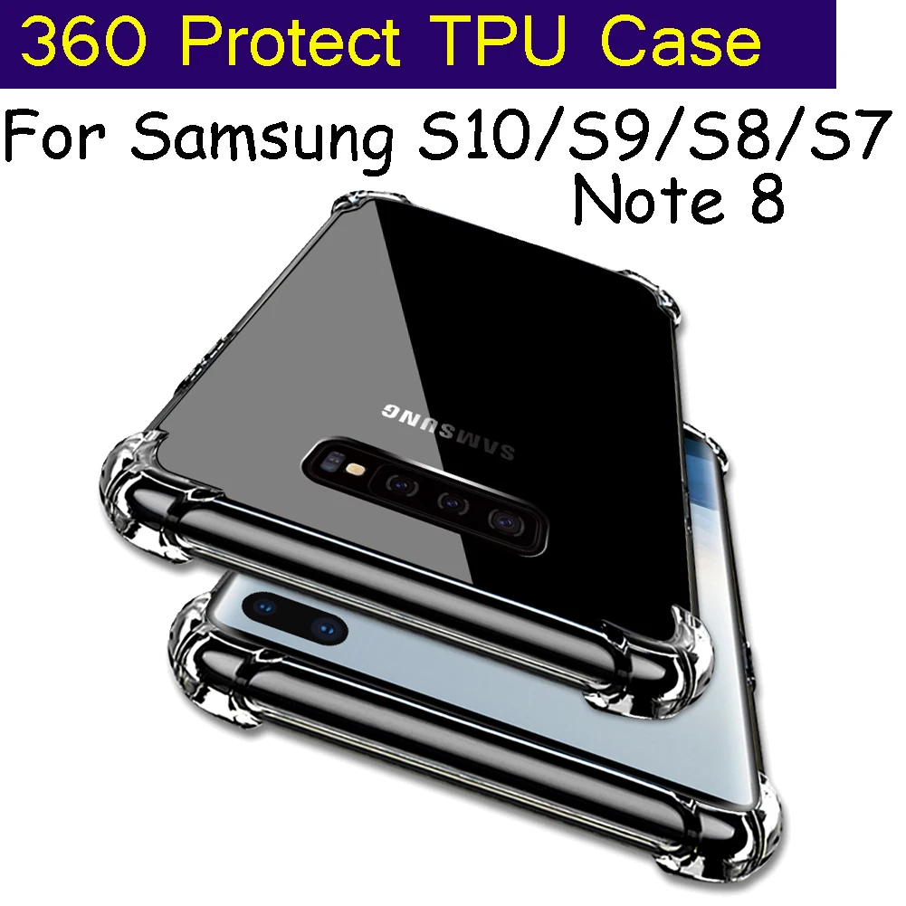 Противоударный чехол для Samsung Galaxy S7 S8 S9 S10 Lite Plus Note8 9 A6 A8 plus A7 2018 6D объемный