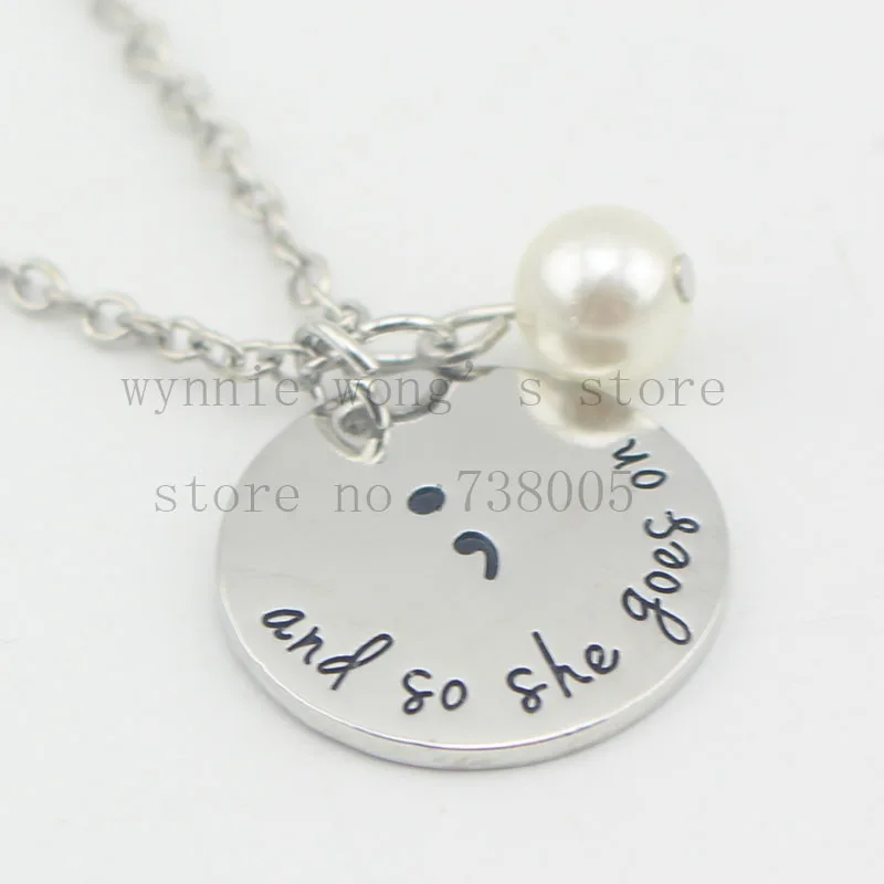 Ручная штампованное ожерелье с надписью It Going и On | Украшения аксессуары