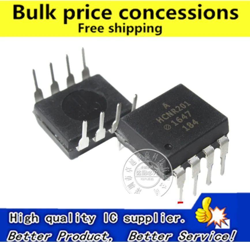 

Free shipping 10pcs/50pcs HCNR201 dip-8 simulates photoelectric coupling