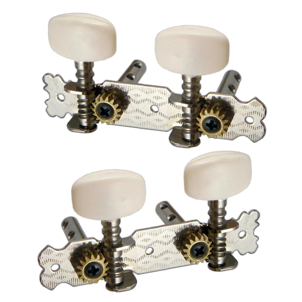 2 шт. тюнер для укулеле и гитары струнная Настройка колышки машинная 2R2L 4 струны