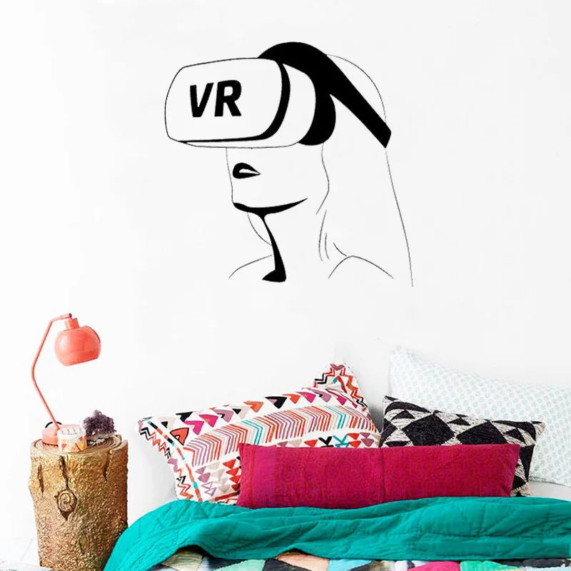 VR гарнитура Настенная Наклейка современная Женская Современная