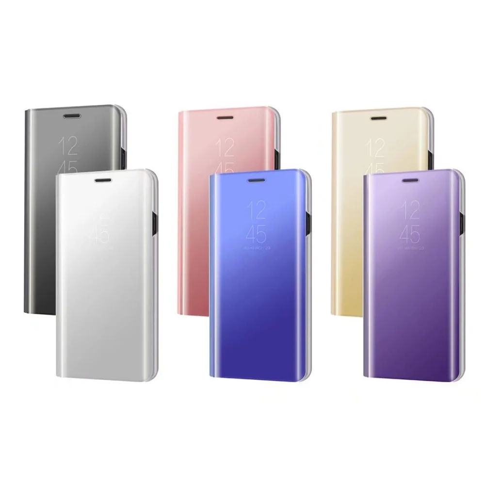 Роскошное умное зеркало Прозрачный чехол для Samsung Galaxy A5 A6 A7 A8 J3 J4 J6 J7 J8 J2 pro 2018 S6 S7 Edge