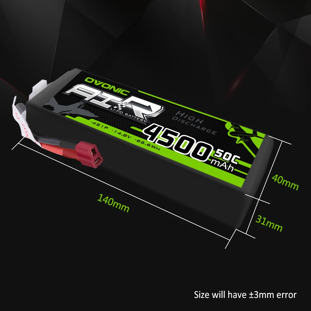 2х ovoic LiPo аккумулятор 4500mAh 14,8 V LiPo 4S 50C-100C аккумулятор T Разъем XT60 разъем для 1/8 1/10 RC автомобилей Heli Quadapter 3D