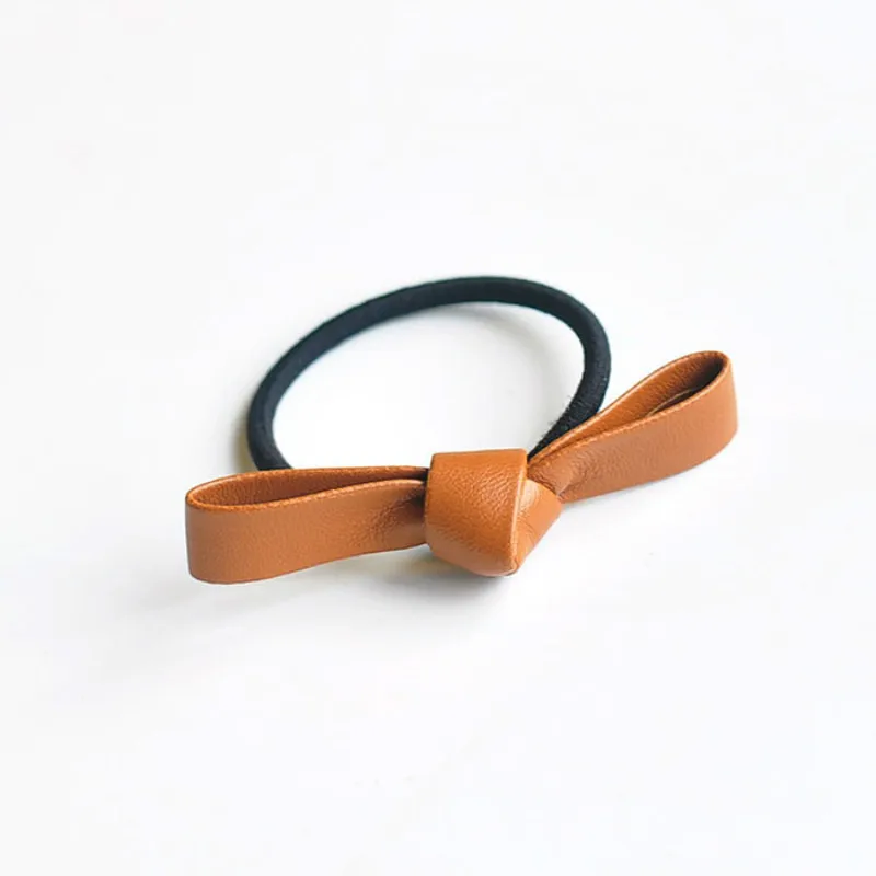 Hair headdress bow hair rope tie cortex ring rubber band Office simple accessories |