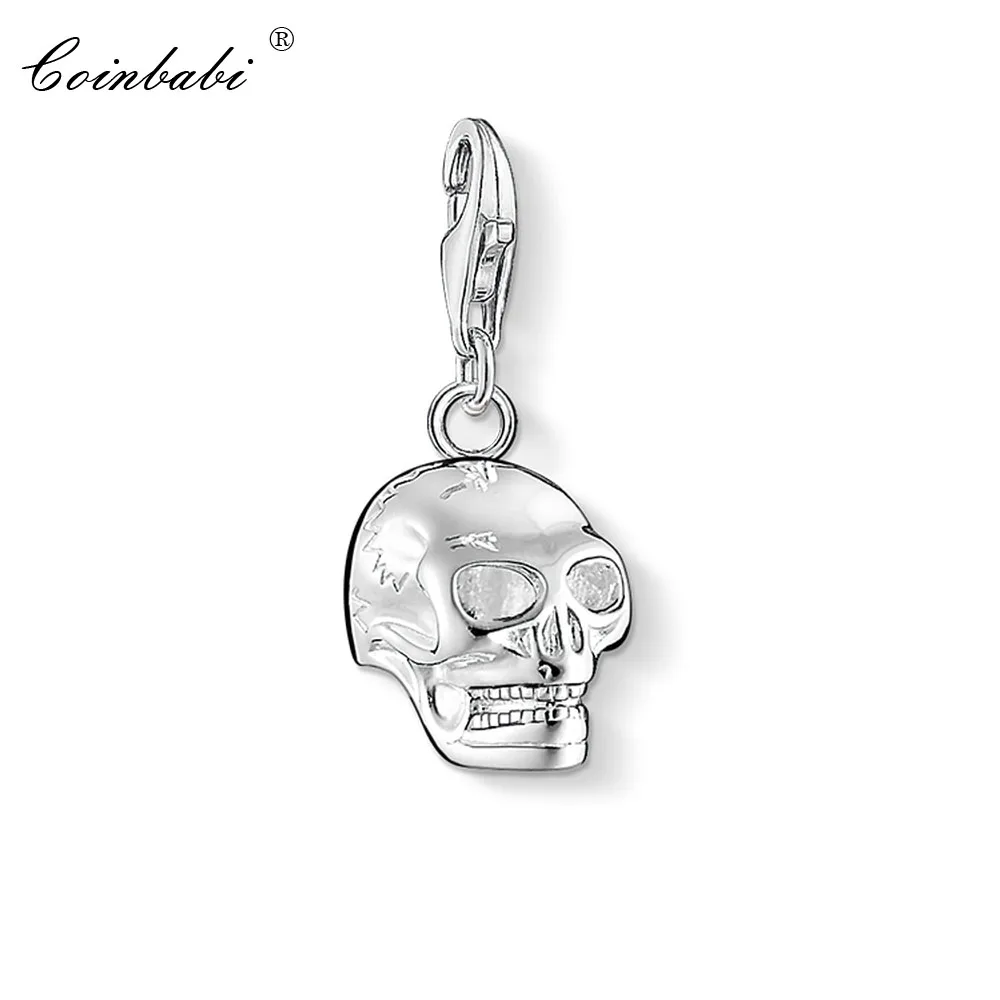 

Charm Pendant Skull,2018 Fashion Jewelry Trendy Authentic 925 Sterling Silver Gift For Women Men Fit Bracelet