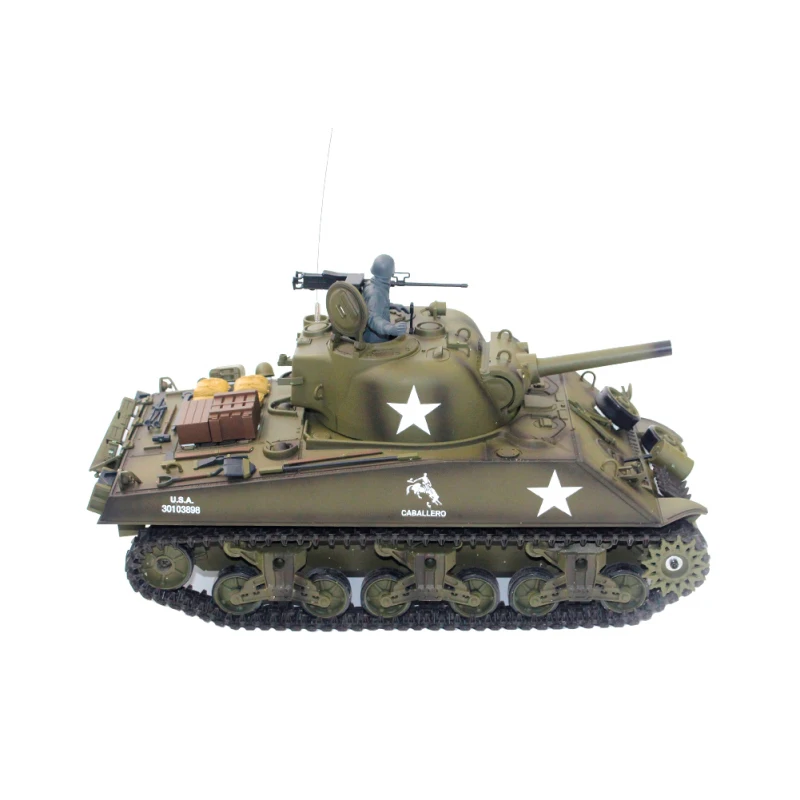 Игрушечный танк US Main Mattle модель танка 1:16 2 4G имитация звука башня вращение дыма