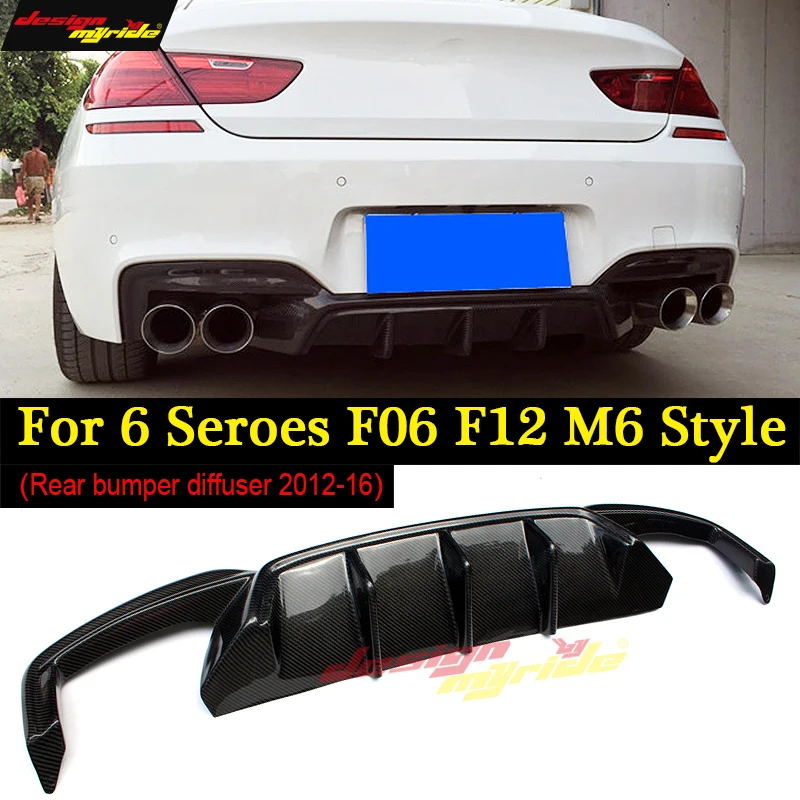 F06 диффузор для губ M6 style Carbon F12 Posterior BMW 640i 650i задний бампер m tech sport & m6 car 12