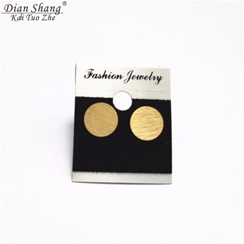 Серьги-гвоздики женские из нержавеющей стали небольшие круглые сережки цвета