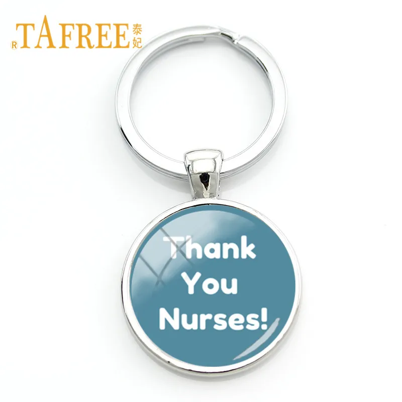 TAFREE Doctor брелок-стетоскоп Доктор Медсестры стеклянные драгоценные камни купол круглое очарование Брелок держатель для ключей для кормления Забавный подарок DO86 - Цвет: DO79