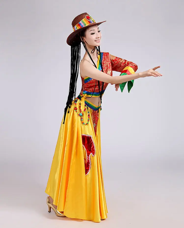Новая тибетская одежда новые тибетские танцевальные костюмы Kangding love songs yo
