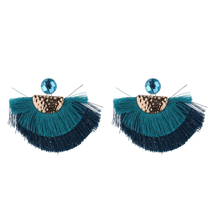 Этические Античное золото кисточкой серьги бахрома Бохо Рождественская мода с