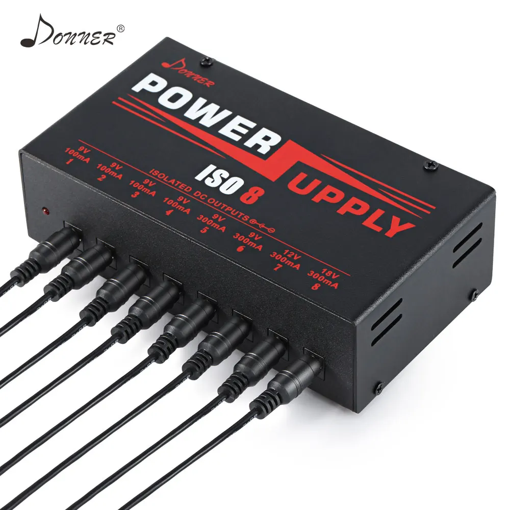 Donner DP 3 изолированный выход гитары Эффект педали источник питания для 9 В/12 В/18 в