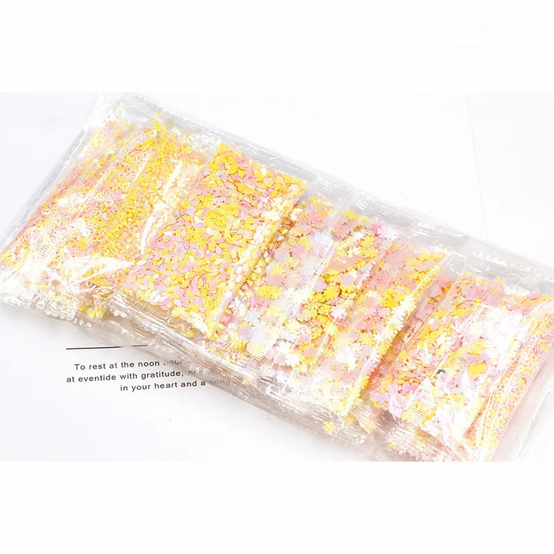 Наполнитель с блестками 8 типов для прозрачного/пушистого слайма подвески Лизун