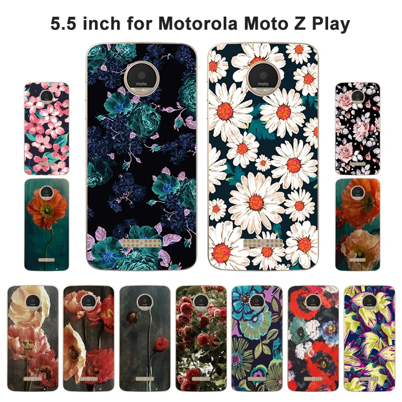 Чехлы для телефонов Motorola Moto Z Play Модный мягкий силиконовый чехол с рисунком X 4 XT 1635
