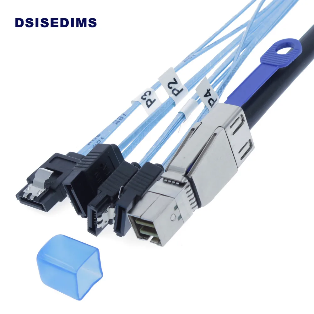 Оптовая продажа внешний мини SAS HD SFF-8644 4 SATA 7 Pin 12 Гбит/с жесткий диск данных сервер