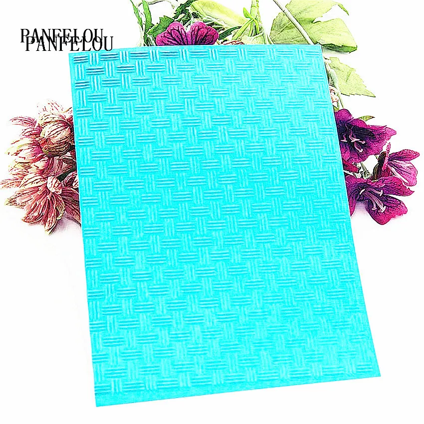 

PANFELOU Cross the line Embossing folders Plastic For Scrapbooking DIY Template Fondant Cake Photo Album Card Making