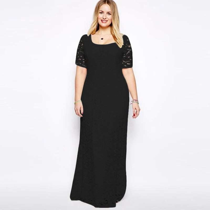 Женское кружевное платье длинное черное красное 2xl 9xl| |