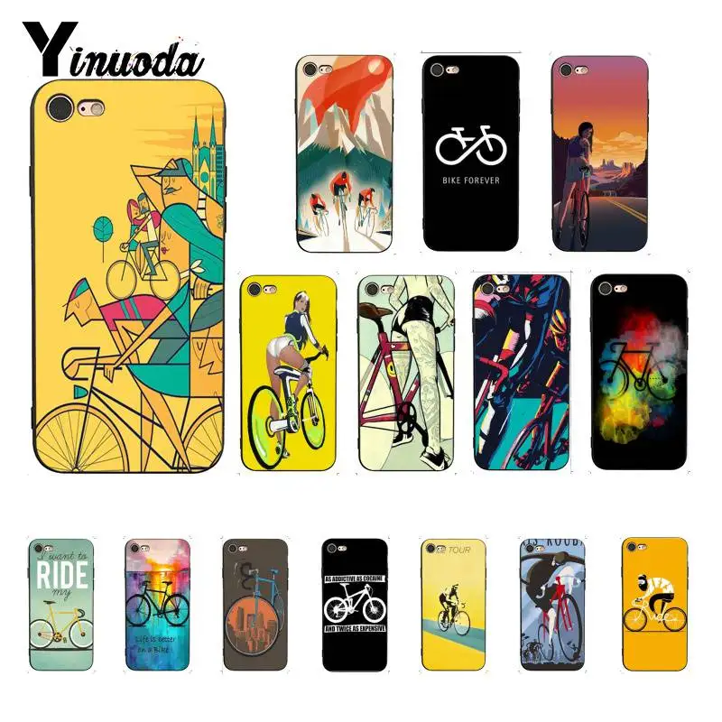 Yinuoda Велосипедный Чехол для телефона с рисунком девочек iPhone X XS MAX 6 6s 7 7plus 8 8Plus 5 5S SE