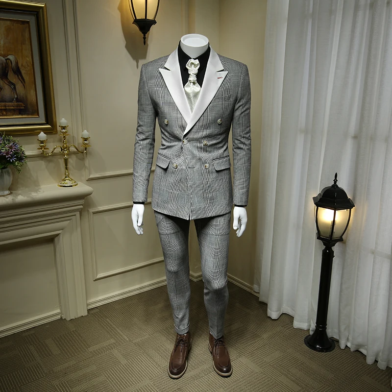 XM GEEKI мужской костюм куртки Хаундстут свадебные костюмы из двух предметов