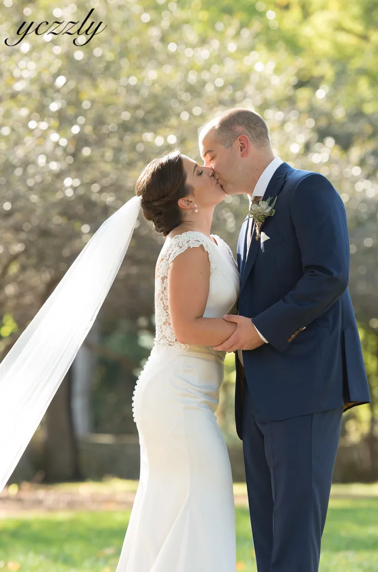 Real Brides Plus Size Wedding Dress 2019 Elegant Backless Soft Satin Mermaid Long Appliques Bridal Gown Big | Свадьбы и торжества
