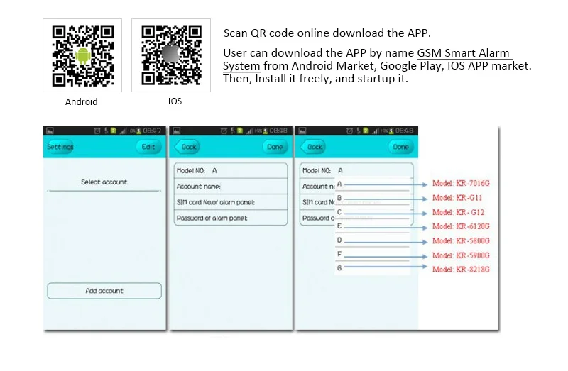 Fuers Android IOS APP 433 МГц датчик двойной сети GSM PSTN вызов ЖК умный дисплей+ сенсорная клавиатура домашняя охранная сигнализация