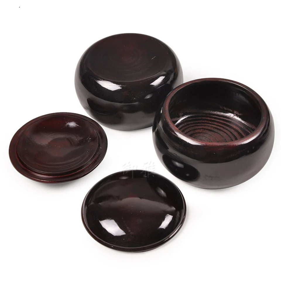 BSTFAMLY 2 Jars / Lot Wooden Go Chess Jar 14cm*9cm Chinese Old Game of Weiqi Checkers Boxes For 19 Road 361 Pieces GC02 | Спорт и