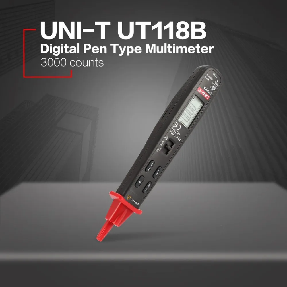 UNI-T UT118B миниатюрный портативный цифровой ручка Тип мультиметр с автоматическим