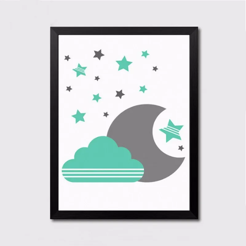 2016 МЕШ-мультфильм Nusery Холстное искусство DIY Масляная живопись Постеры Pop Стена Картина по номерам Декор комнаты детского сада Без рамки.