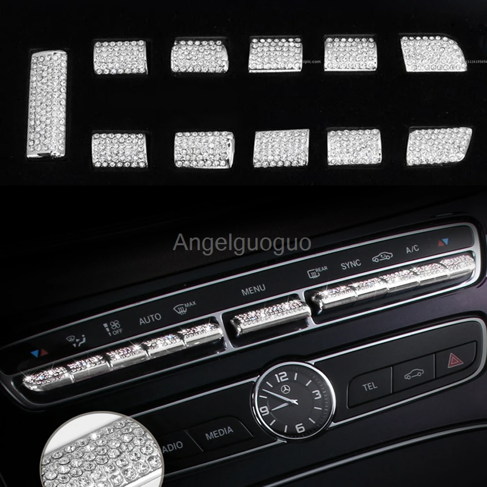 Angelguoguo стикер кнопки управления для центральной консоли Mercedes Benz C class W204 GLC Class E