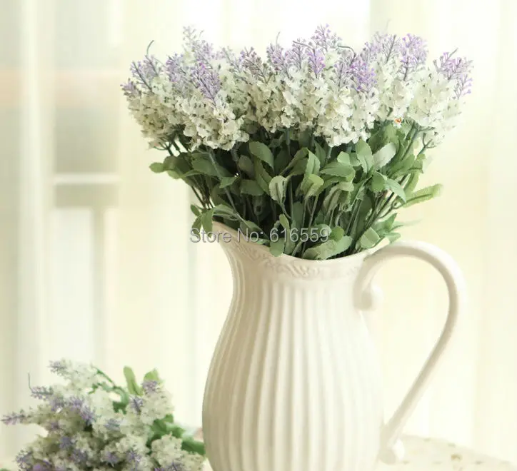 10 шт./лот искусственные Лавандовые шелковые цветы букет декоративные для свадьбы