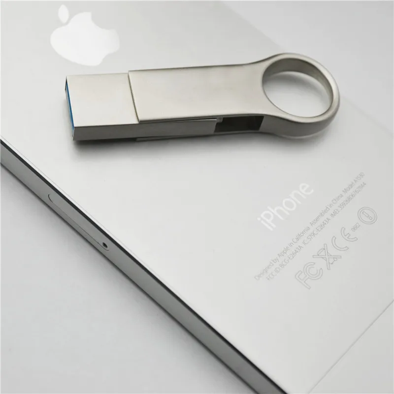 Металлический USB флеш накопитель 128 Гб OTG 32 64 ГБ Usb 2 0 флэш диск для iPhone X/8 Plus/8/7 Plus