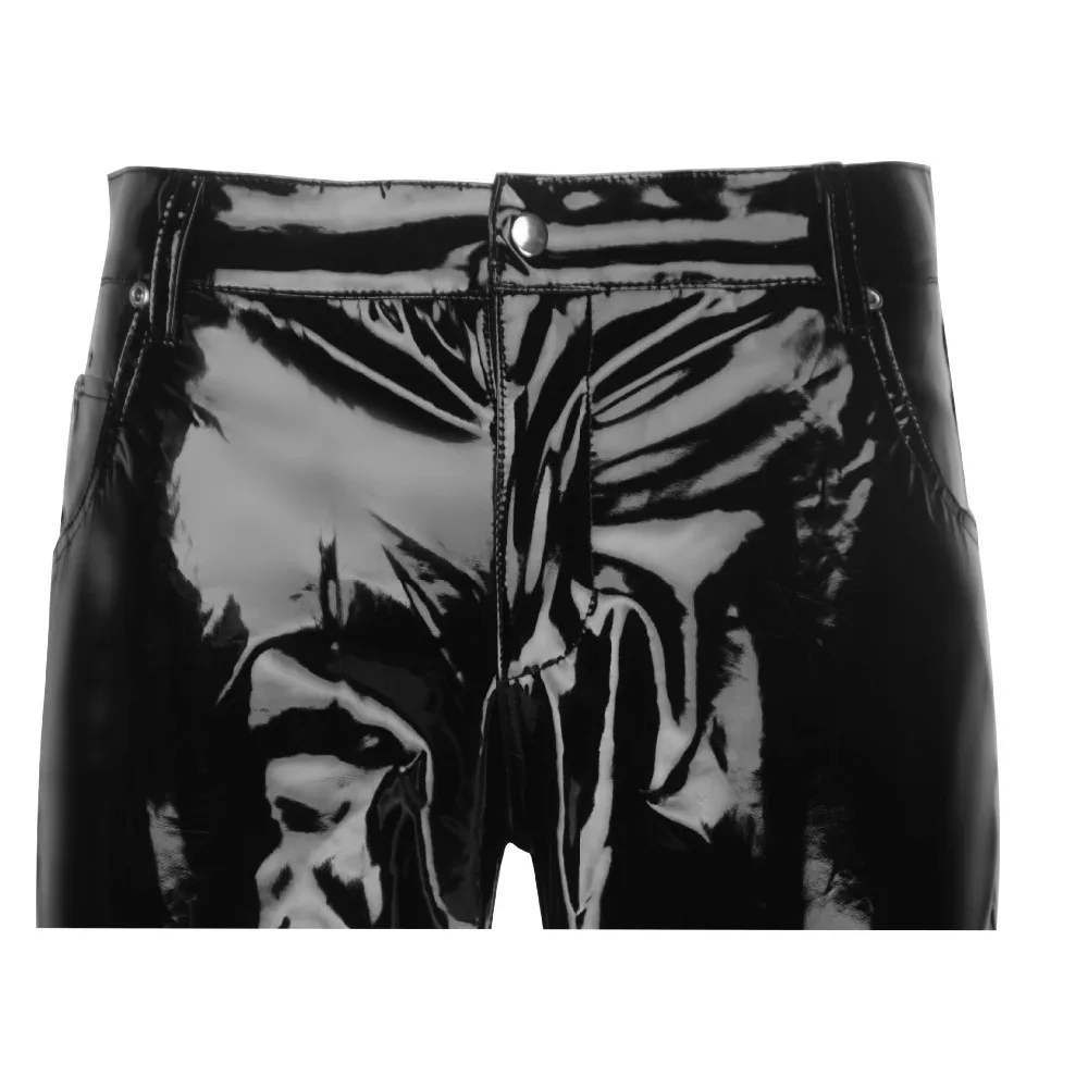 XX137 S 2XL 2018 Новые Сексуальные мужские облегающие брюки из искусственной кожи на