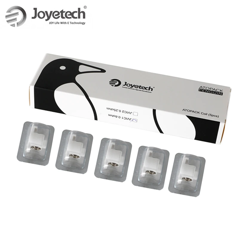 Новейший оригинальный Joyetch Atopack MTL JVIC катушка головки 0.6ohm/DL 0.25ohm для Joyetech PENGUIN