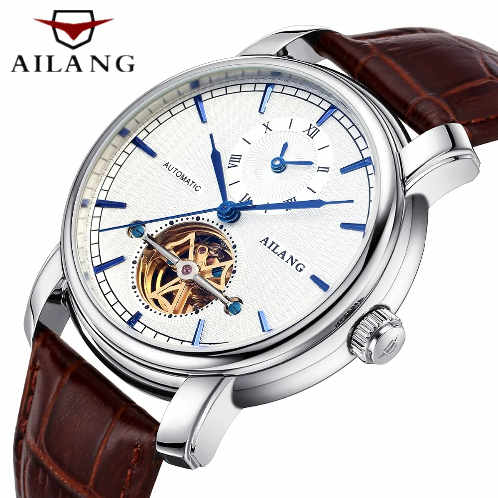 AILANG высококачественные мужские часы Топ бренд класса люкс Tourbillon механические