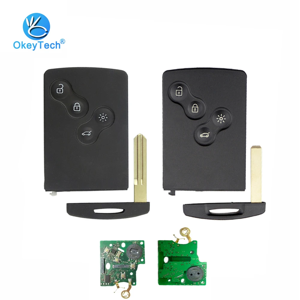OkeyTech дистанционный брелок FSK 433 МГц PCF7952 чип для Renault Megane Scenic Лагуна Koleos Clio 4 кнопки