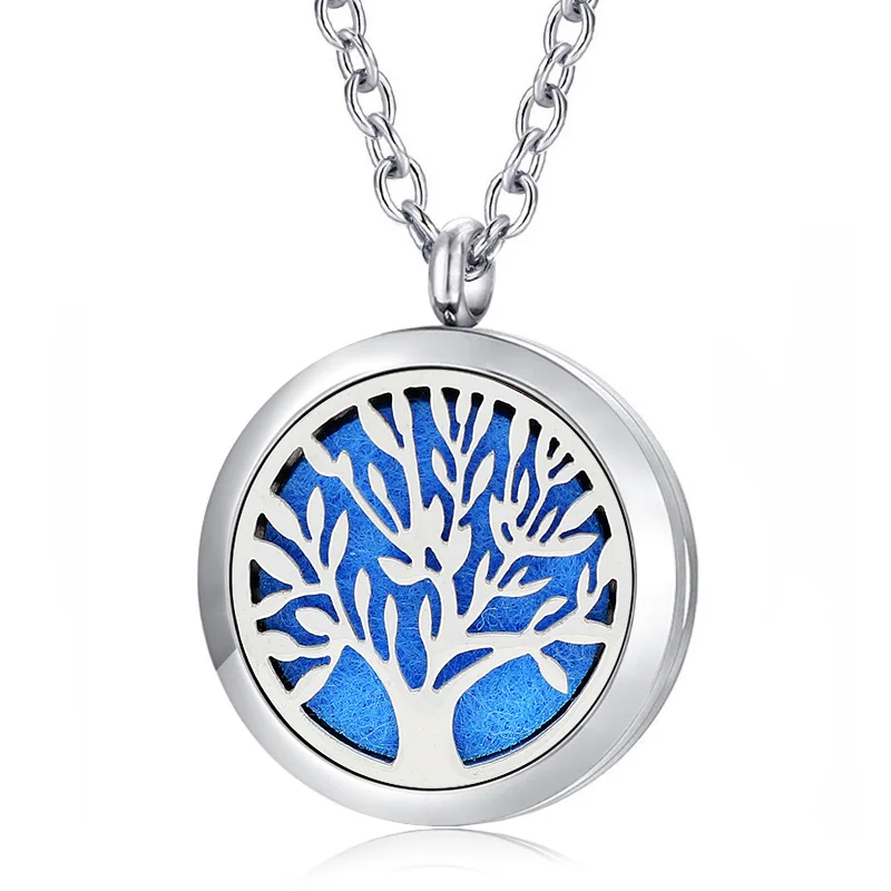 Колье с рассеивателем эфирного масла магнитной застежкой|oil diffuser necklace|tree of life locketessential oil necklace |