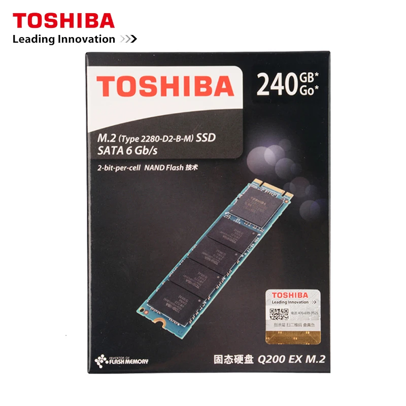 Toshiba Q200EX Series 240G M.2 2280 Solid State Drive 240GB NGFF Internal SSD 6Gb/s 550MB/S for Laptop Desktop PC