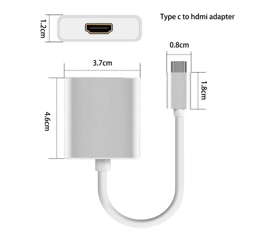 Кабель переходник с USB 3 1 типа c на HDMI 4k * 2k Папа мама|Кабели VGA| |