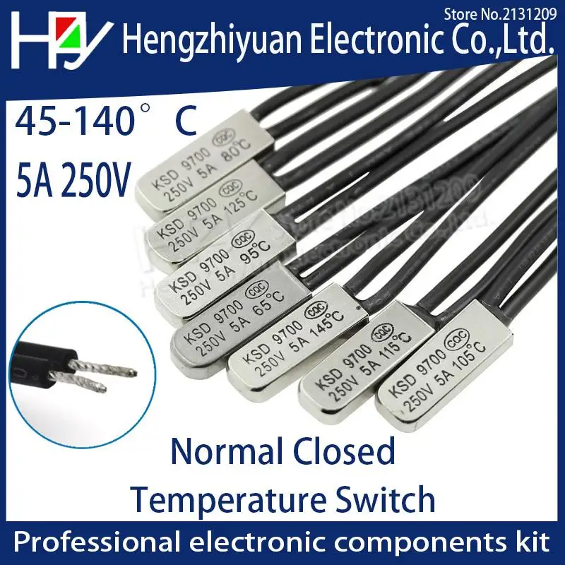 KSD9700 250V 5A 70C предохранители биметаллический дисковый температурный
