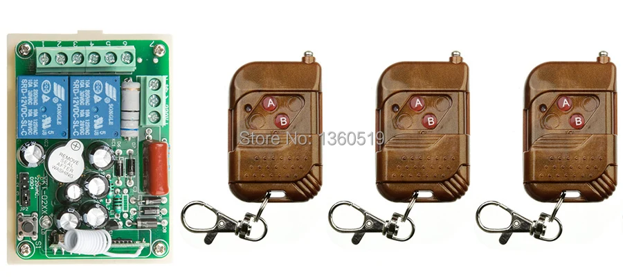 

AC220V 2CH 10A wireless remote control switch system teleswitch 3X Transmitter + 1X Receiver relay smart house z-wave